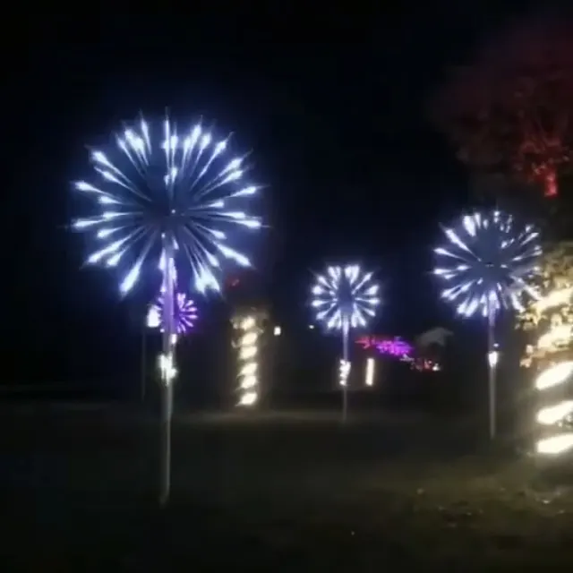 led wedding fireworks lights for Outdoor landscape Simulated fireworks tree lights for garden park christmas street decoration