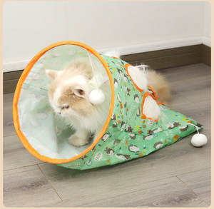 Sport Style Foldable <b>Cat</b> Tunnel <b>Cat</b> <b>Toys</b> Plush Ball <b>Mouse</b> <b>Toy</b> <b>Cat</b> Training Pet Supplies Channel <b>Toy</b> Diamond Pocket Rolling - Product Image 2