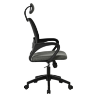 Chaise de bureau ergonomique moderne en maille, dossier en maille haute élasticité, mousse PU, hauteur réglable, base pivotante en PP, appui-tête réglable