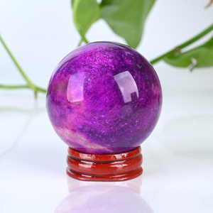 <b>Crystal</b> Spheres Wholesale Natural Healing Reiki Stone Polished Purple Moonstone <b>Ball</b> Sphere for Decoration - Product Image 6