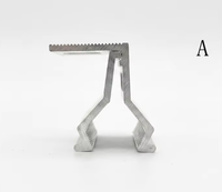 Kit de fixation solaire réglable en argent anodisé sans perçage pour système photovoltaïque sur toiture métallique à joint debout