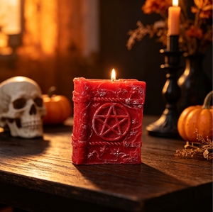 Vela Aromática de Cera de Soja con Forma de Grimoire Vintage, Hecha a Mano, Ecológica, Vela Misteriosa con Diseño de Libro Oculto para Halloween Gótico - Product Image 4