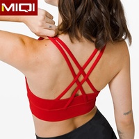 MIQI vente en gros soutiens-gorge de sport vierges pour femmes soutien-gorge de sport croisé grande taille 3xl pour femmes