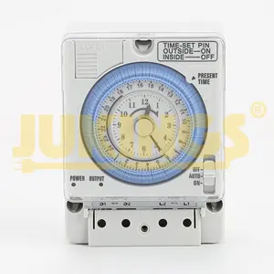 24Hour Automatic Types Of 220V 230V Analog Mechanical Weekly Rotary Time Control Switch TB388 Timer With Battery