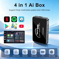 Adaptador Inalámbrico CarPlay Magic AI Box de 4 GB, Reproducción de Video en el Automóvil, Android Auto Aibox, Compatible con Netflix, YouTube y Google Play Store