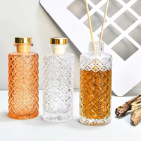 Bouteille vide plate en verre cristal transparent de 100 ml de style rétro avec bouchon en liège pour huiles essentielles aromatiques, emballage de parfum d'intérieur, marque Zhengshun