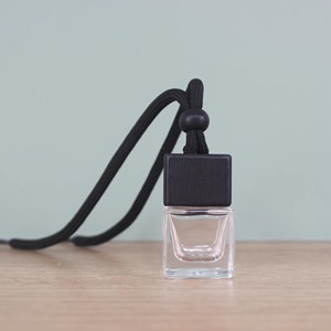8ml Black Wood Cap Empty Classic Gradient Black Glass <b>Bottle</b> Hanging Air Freshener Essential Oil Perfume Car <b>Diffuser</b> <b>Bottle</b> - Product Image 5