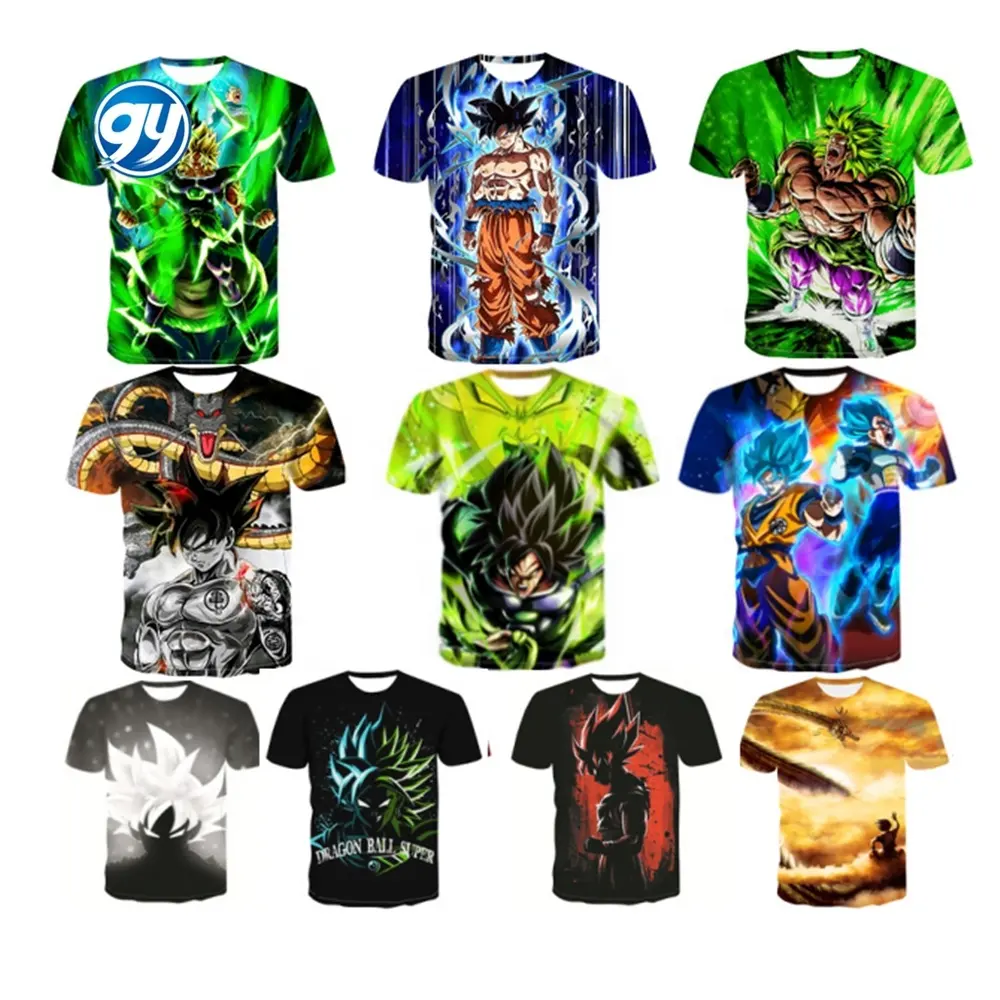 Summer Short Sleeve playeras polera de Dragoned ball Super Saiyan DBZ Vegeta T-shirt 3D Printing Goku Broly T Shirt