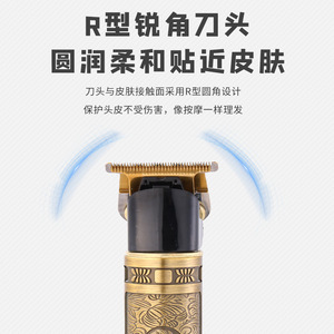 Kit de toilettage 2 en 1 pour hommes, tondeuse à cheveux, tondeuse à poils de nez, rasoir électrique en aluminium pour usage en salon de coiffure - Product Image 5