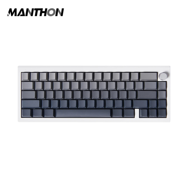 136 Key Polar Day Side Semi Transparent Gradient Grey Keycaps Pbt Double Shot Cherry Profile Keycaps for Mechanical Keyboard Ke