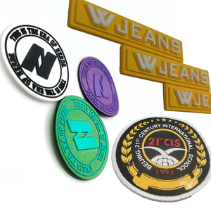 새로운 디자인 사용자 정의 Debossed 이름 의류 액세서리 가죽 PU 로고 3D 전송 청바지 라벨 - Product Image 3