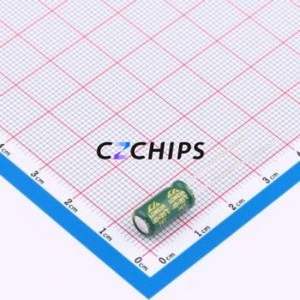 Condensador Electrolítico de Aluminio de Orificio Pasante CD288H1AM471E120T, Orificio Pasante, D6.3xL12mm 470uF 20% 10V 555mA-100kHz - Product Image 2