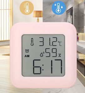 Độ Chính Xác Cao Kỹ Thuật Số Không Dây Trong Nhà Nhiệt Kế Với Màn Hình <span class=keywords><strong>LCD</strong></span> Và Chức Năng Đồng Hồ Nhiệt Độ Độ Ẩm Mét Mô Hình Mới Nhất - Product Image 5