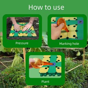 Conception mignonne 4 pièces <span class=keywords><strong>carré</strong></span> épissage plastique jardin planche à semer légumes semences espacement outils <span class=keywords><strong>pour</strong></span> maison jardin sol - Product Image 3