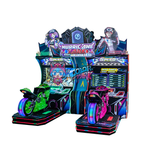 Machine de jeu d'arcade de course de motos à monnayeur, connectée <span class=keywords><strong>en</strong></span> <span class=keywords><strong>ligne</strong></span> pour deux joueurs, à vitesse extrême, pour parc d'attractions, <span class=keywords><strong>en</strong></span> promotion - Product Image 3