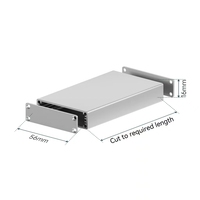 Boîtier électronique personnalisé en alliage d'aluminium 6063 monobloc pour usinage, longueur réglable, sablé et anodisé pour PCB