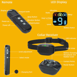 कुत्ते के लिए छोटे आकार का हल्का प्रशिक्षण कॉलर पालतू प्रशिक्षण आपूर्ति के लिए घूर्णन स्तर बटन के साथ दूरस्थ चपलता उपकरण - Product Image 5
