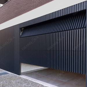 Porte de <span class=keywords><strong>garage</strong></span> coulissante automatique de haute qualité en acier à grille de bois, moderne et électrique, pour maisons (USA) - Product Image 2
