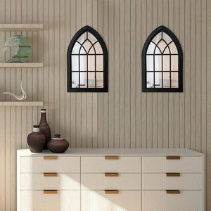 <strong>Gothic</strong> Arched Window Wall <strong>Mirror</strong> Rustic Farmhouse Accent <strong>Mirror</strong> Wood Framed Entry <strong>Mirror</strong> - Product Image 6