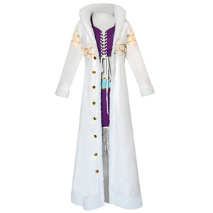 Conjunto de disfraz de Robin con cuello de piel y sombrero para mujer, ropa de poliéster para juego de rol de Anime, otoño 2023 - Product Image 2