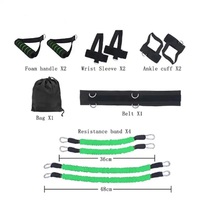 Kit de Bandes de Résistance de Fitness 110 Cm – Cordes Élastiques pour la Taille, les Bras et les Jambes pour l'Amélioration de l'Entraînement de Boxe et de Combat