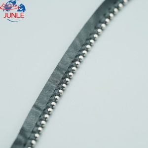 Vendita calda in ottone con catena a sfera di pizzo tipo in pelle con filetto a catena a sfera in metallo pizzo per capi di abbigliamento - Product Image 6