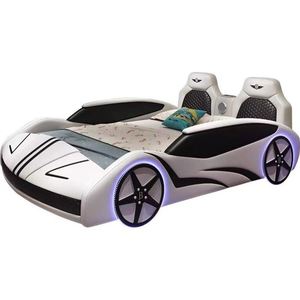 Elegante cama individual <span class=keywords><strong>de</strong></span> <span class=keywords><strong>madera</strong></span> maciza <span class=keywords><strong>de</strong></span> 1,5 m para niños, barandilla <span class=keywords><strong>de</strong></span> coche deportivo multifuncional para uso doméstico, sala <span class=keywords><strong>de</strong></span> estar, coche deportivo fresco <span class=keywords><strong>de</strong></span> 1,35 M - Product Image 5
