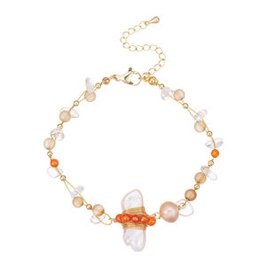Pulsera de Perlas de Imitación con Cuentas de Cristal y Pedrería, Ligera, Ajustable, con Cierre de Langosta, Extensible, <span class=keywords><strong>para</strong></span> Mujer - Product Image 6