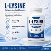 Complément Alimentaire Premium L-Lysine en Comprimés Non-OGM, Meilleure Vente Amazon, Collagène, Immunité, Approvisionnement en Gros