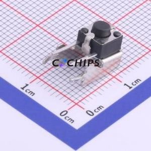 UK-B0209-2-G5-250 Tactile Switch Bent Lead Through Hole,6x6mm Switch Single Pole Single Throw Round Button 2.5N Right Angle - Product Image 1