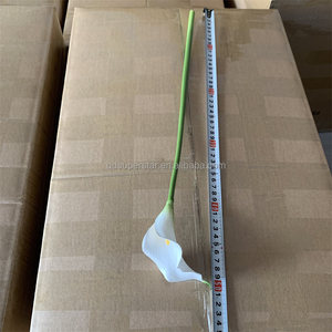 E-945 Decorazioni per Casa e Matrimonio all'Ingrosso, Fiore <span class=keywords><strong>di</strong></span> Giglio Artificiale Bianco a Stelo Singolo con Effetto Realistico - Product Image 6