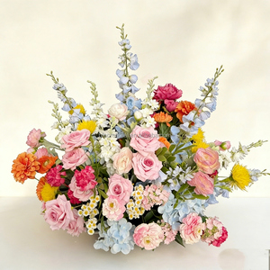 BF-ALR-MX04 Monet Primavera Estate Lussuoso Tappeto Floreale Rosa con Fiori Colorati per Decorazione di Palchi Nuziali e Corridoi - Product Image 4