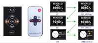 Moderne 7-Zoll Elektronische Uhr mit Videowiedergabe (MP4/AVI) und MP3-Funktion, 1024x600 Auflösung, Netzbetrieben für Zuhause und Pflegeheime