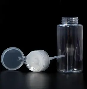 Botella de plástico vacía de lujo, botella vacía de 150ml, 180ml, 220ml, 250ml, para quitar esmalte de uñas