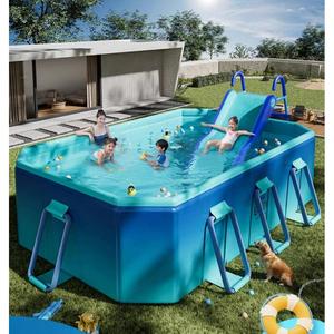 Lớn ngoài trời PVC nước chơi hồ bơi có thể gập lại tắm hồ bơi gia đình vườn nhà sử dụng Kid người lớn <span class=keywords><strong>Inflatable</strong></span> trẻ em của hồ bơi - Product Image 2