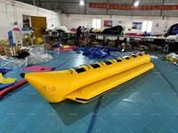 Bateau banane gonflable durable pour 8 personnes, flotteur de piscine d'été robuste pour la fête de plage en famille, conception essentielle pour un usage domestique