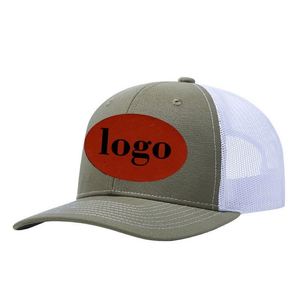 Gorras Deportivas de Alta Calidad de 6 Paneles, con Parche de Cuero Personalizado, Logotipo, Gorras Trucker Richardson 112 de Malla en Blanco al por Mayor - Product Image 1