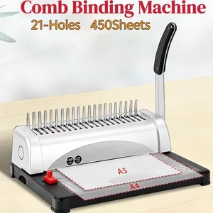 Machine à relier manuelle STB12, directement de l'usine, pour 450 feuilles, 21 trous, format A4, perforatrice pour <span class=keywords><strong>bureau</strong></span> et école - Product Image 1