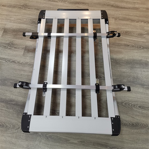 Xe <span class=keywords><strong>Top</strong></span> Tàu Sân Bay Hợp Kim Nhôm Roof Rack Hàng Hóa Giỏ Với Cao Chân Đế Núi Cho Prado Hành Lý - Product Image 4