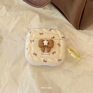 โบว์สีน้ำตาล เหมาะสำหรับเคส Apple AirPods Pro 2, รุ่นที่ 4 ใหม่, หูฟังไร้สายรุ่นที่ 3 1/2 พร้อมจี้ - Product Image 6