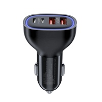Chargeur de voiture portable HNT DC12-24V PD PPS 30W 4 ports 78W QC USB Type C à charge rapide double USB pour iPhone
