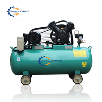 LINGYUE 150L Compresseur d'air à piston haute pression portable et silencieux 380V Moteur Lubrification du moteur Composant du noyau refroidi par air