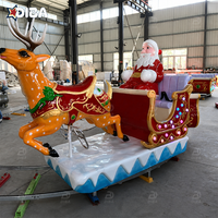 Train de Noël sur rail, manèges de divertissement, train de Père Noël, grand train sur rail pour les attractions touristiques et les zones panoramiques