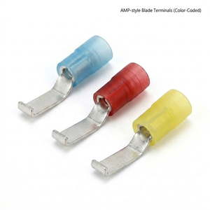 Connecteur électrique à lèvre, bornes à lame métallique en cuivre haute densité, rainures horizontales, entrée de fil fiable, sertissage électro-étain - Product Image 2