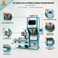 Machine d'ensachage de céréales semi-automatique pour sacs à bouche ouverte de 5 kg, 10 kg, 25 kg, avec pesage et remplissage
