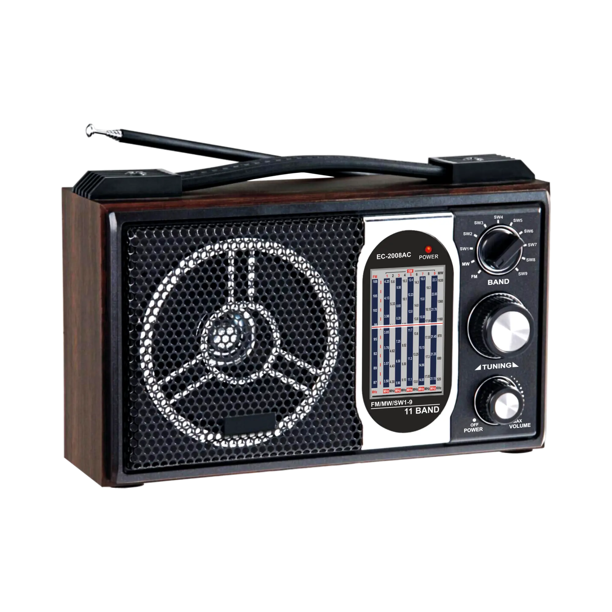 Penjualan langsung pabrik OEM Radio Retro Klasik FM AM SW receiver Radio portabel