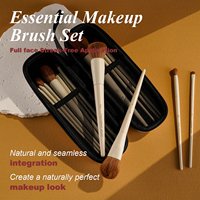 BS-MALL Ensemble de 15 pinceaux de maquillage professionnels, logo personnalisé, crème blanche de luxe, pinceaux cosmétiques vegan pour le visage avec support, OEM ODM