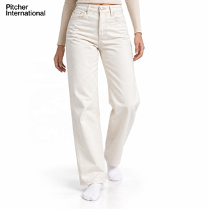 Jeans en denim personnalisés pour femmes, coupe baril, taille haute, fournisseur en gros pour les détaillants en ligne aux États-Unis - Product Image 1