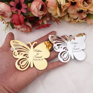 5 pièces de décorations personnalisées en acrylique en forme de papillon pour cadeaux de mariage, cartes d'invitation, étiquettes et faveurs d'anniversaire - Product Image 1