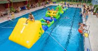 Ninja Warrior Fun Flottant Assauts d'eau Parcours d'obstacles Blow up Splash Playground Cours d'eau gonflable sur le lac à vendre